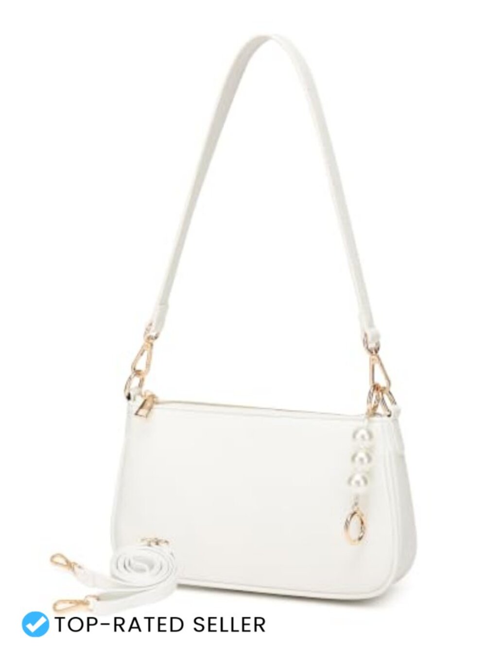 Vegan Leather Hobo Shoulder Bag for Women, 3 Straps Crossbody Purse